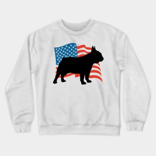 Frenchie French Bulldog USA America - Dog Lover Dogs Crewneck Sweatshirt